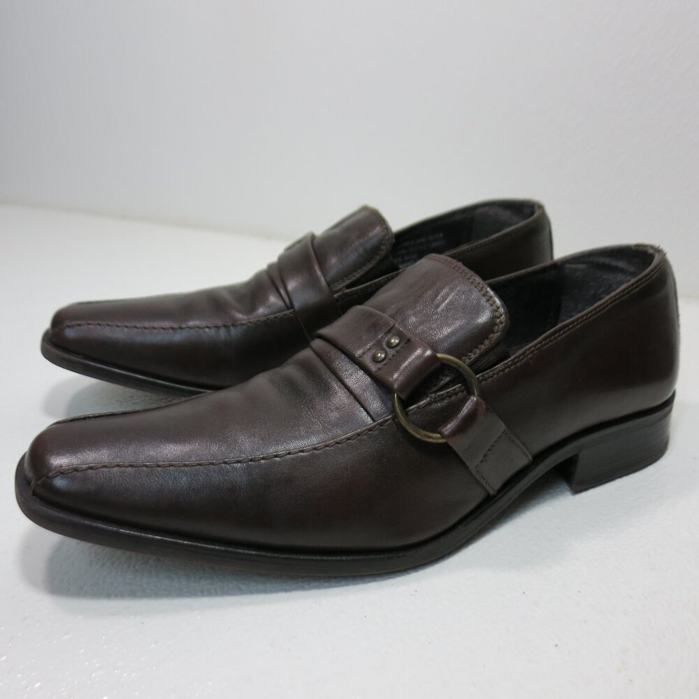 Alfani Strap Leather Dress Square Toe Fashion Oxfords Footwear Men's Shoes 7 M